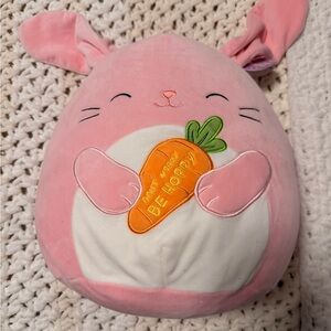 Squishmallows Pink Bunny Plush with Orange Carrot Accent